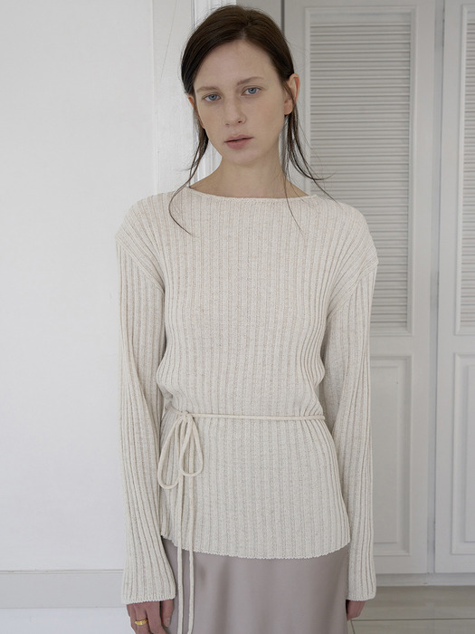 ORIGIN LINEN STRING KNIT_ORGANIC BEIGE