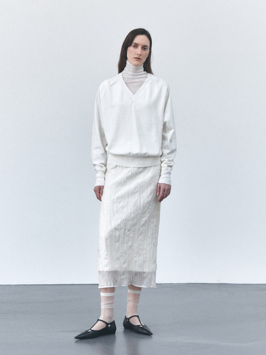 TVS WRINKLE LAYERED SKIRT_2COLORS
