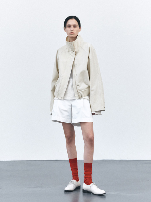 TVS HIGH NECK HIDDEN STRIPE JUMPER_2COLORS