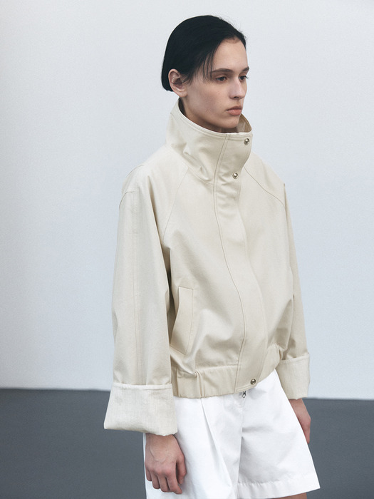 TVS HIGH NECK HIDDEN STRIPE JUMPER_2COLORS