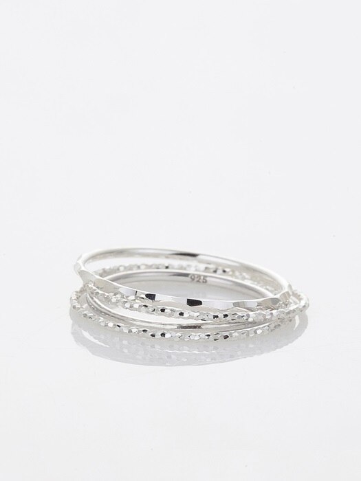 [SILVER] 4SET_LAYERED WITH RING CR0387