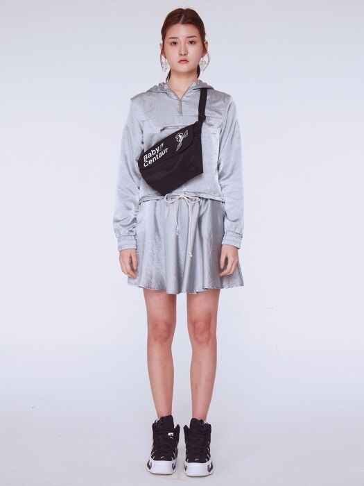 Baby Gloss Anorak Skirt [SILVER]