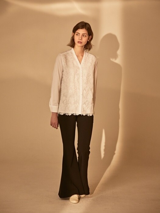 LACE SHIRT_WH