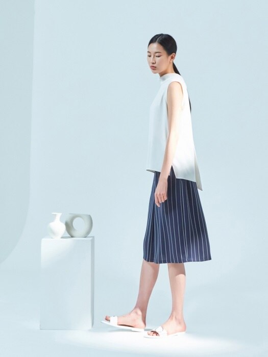 summer stripe skirt navy/white