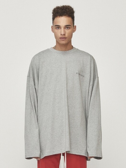 Oversized Long Sleeve T-shirt Grey