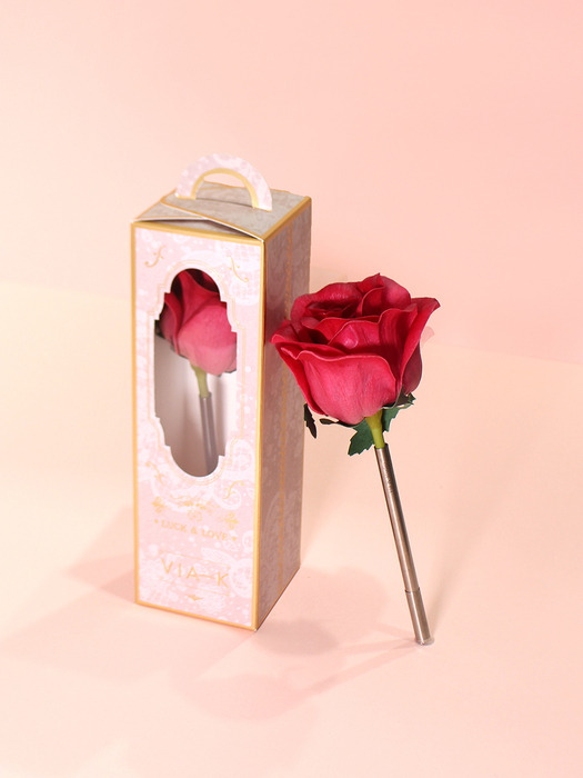 magenta elegance rose flower pen