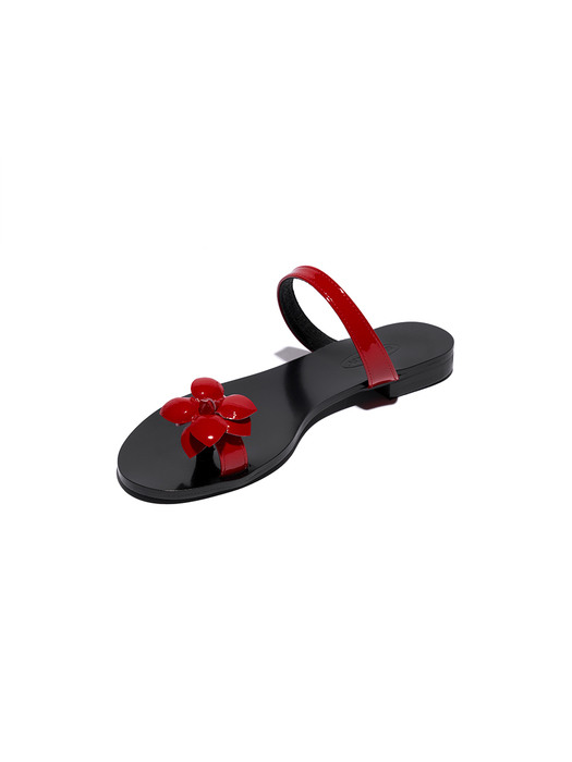 Red Flo Mee Leather Sandals