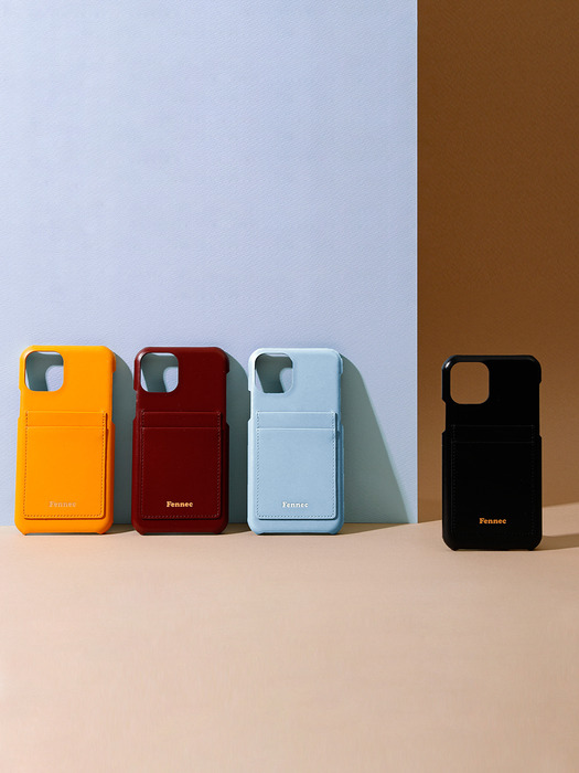 LEATHER IPHONE 11PRO CARD CASE (5 COLOR)