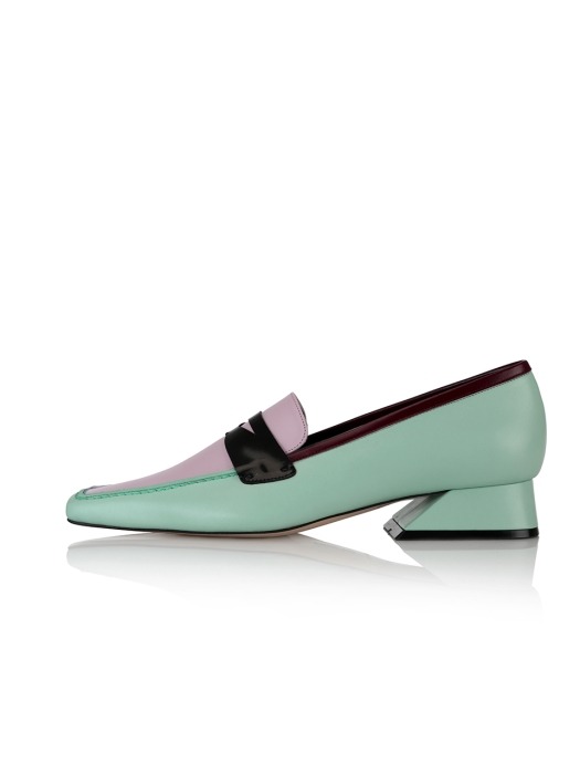 Ivy loafers / 20RS-F089 Mint+Powder pink