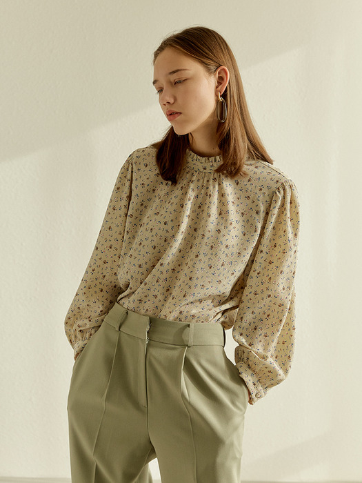 SPRING PINTUCK PANTS  OLIVE