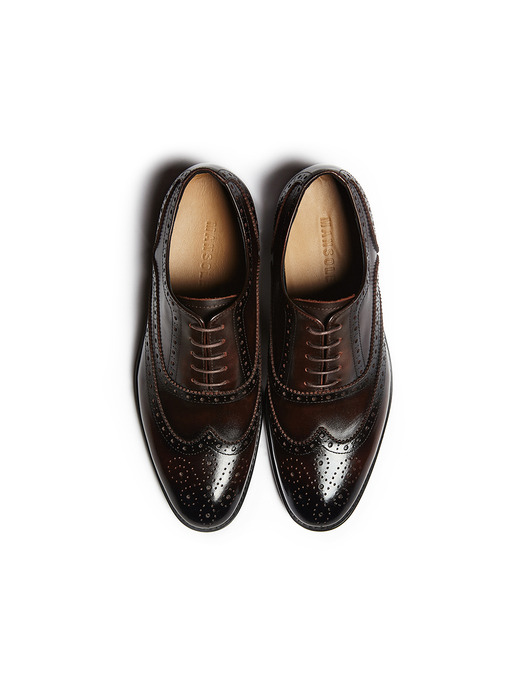 MAY_WING TIP DERBY(TWO TONE BROWN)