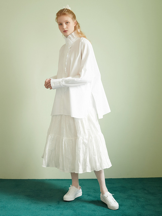 Tiered Kangkang Skirt[White]