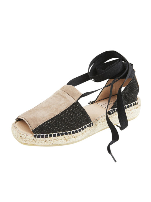 STRAP ESPADRILLE SANDALS_BLACK