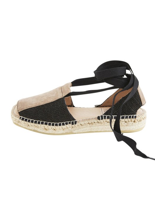 STRAP ESPADRILLE SANDALS_BLACK