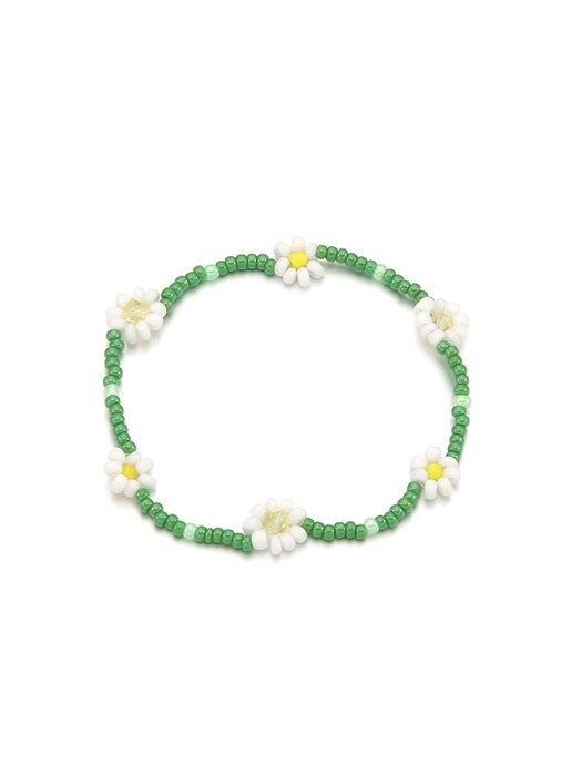 Flower Garden Beads Bracelet_Green