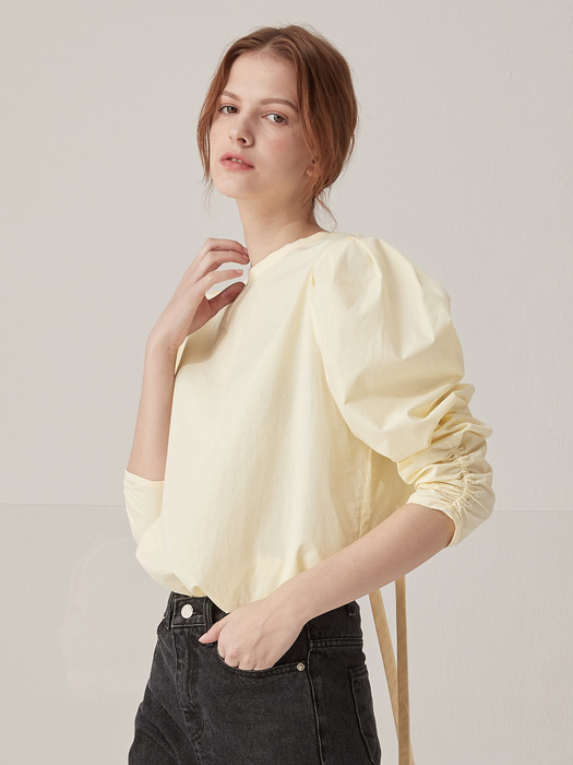 2 way volume blouse - Light yellow