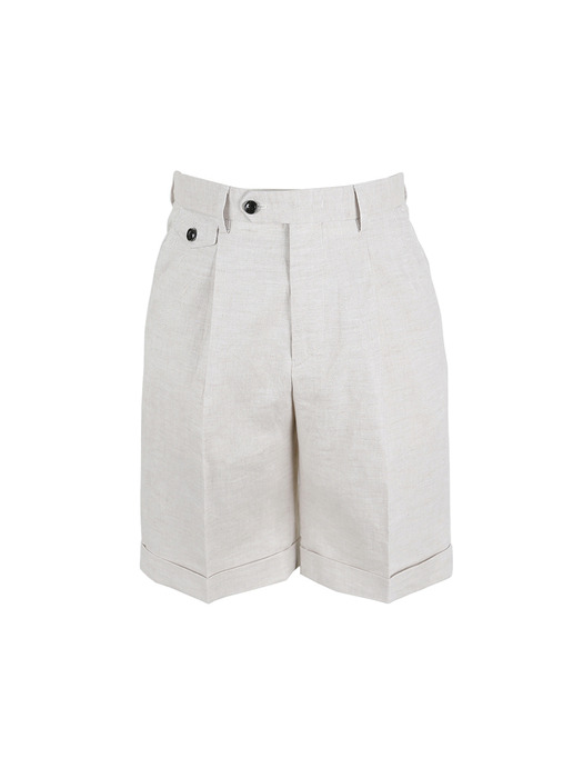 HBT Linen Shorts (Oatmeal)