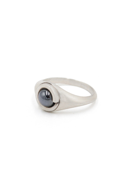 Cyber ring 002 (black) (silver 925)