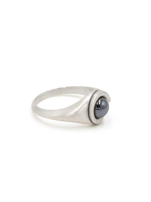 Cyber ring 002 (black) (silver 925)