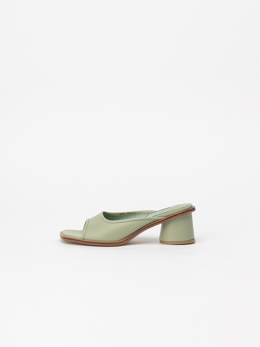 Souple Soft Mule Slides in Lime Green