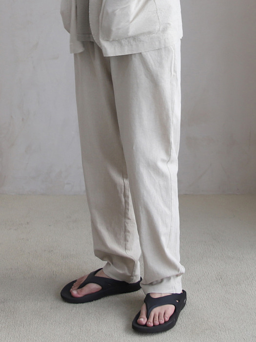 ALL WEATHER PANTS (LINNEN)_ivory