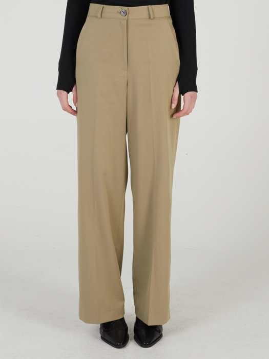 MG0S WIDE LONG SLACKS (BEIGE)