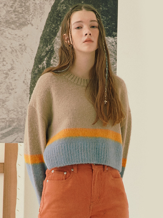 Sunset Gradation Sweater_Warm Sand