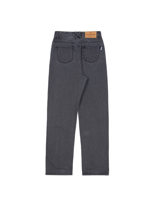 TGT WIDE DENIM PANTS_DARK GREY