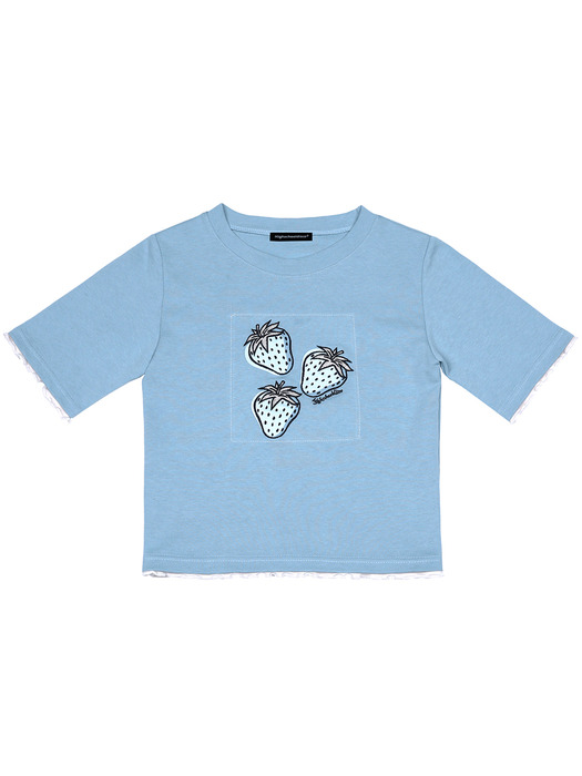 Strawberry Crop T-shirt_Sky Blue