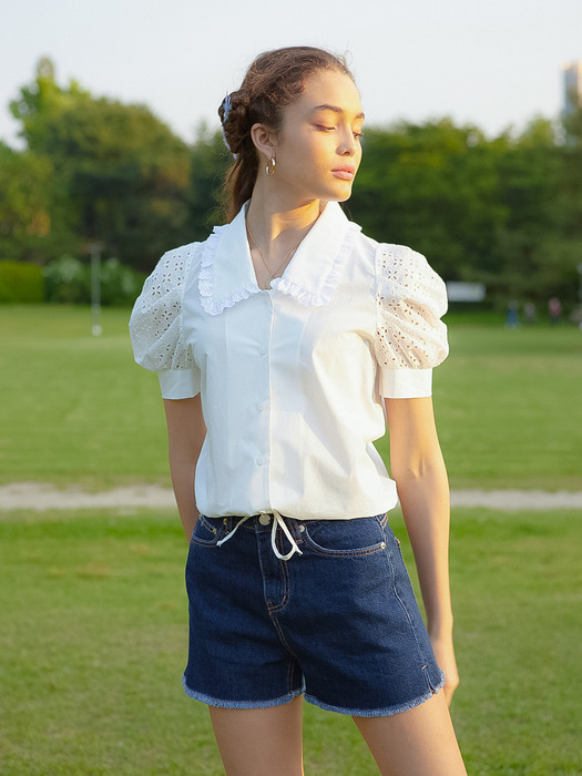 TIM POINT DENIM SHORTS_DEEP BLUE