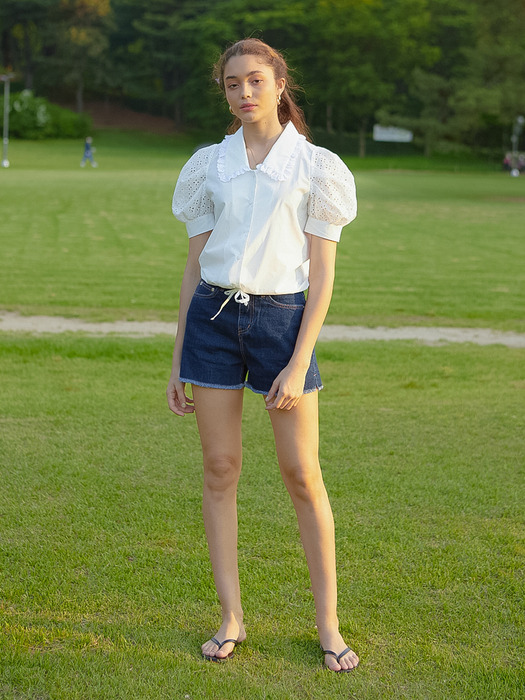 TIM POINT DENIM SHORTS_DEEP BLUE