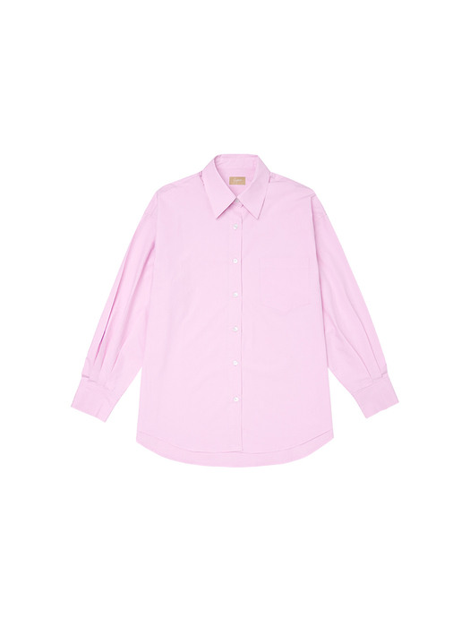 SI TP 5019 Oversized Cotton Shirt_Lavender