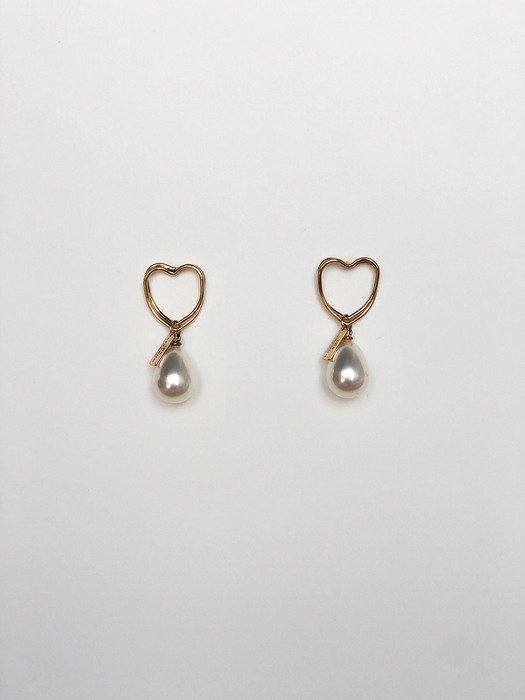 Twin heart earrings