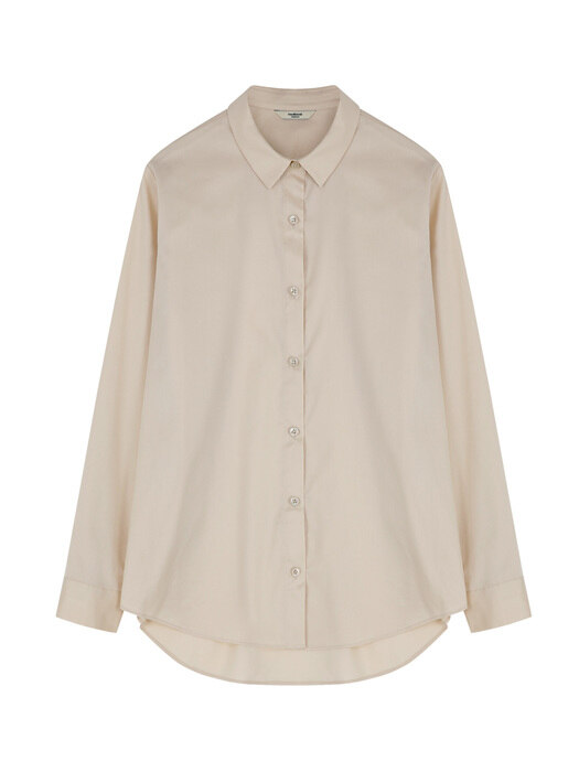 Plain silk-cotton blouse (3color)