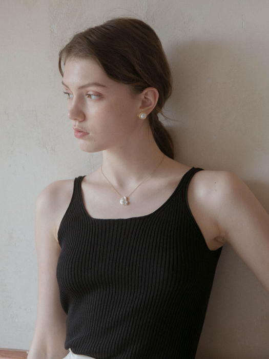 CLAUDE daily knit top _black