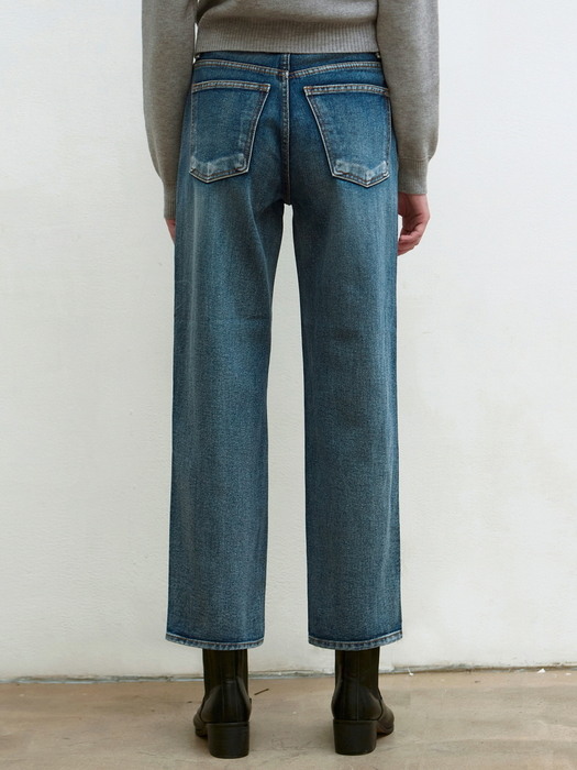 STITCH STRAIGHT JEANS_BLUE