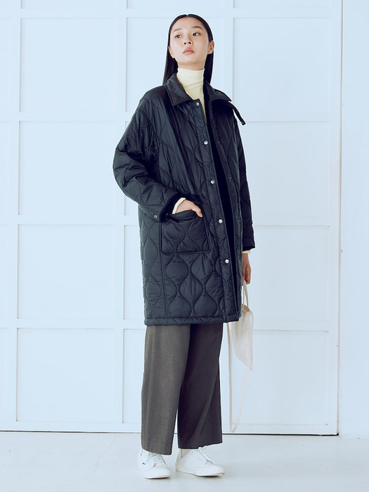 Ultralight Quilted Long Jumper  Black (KE1938M025)