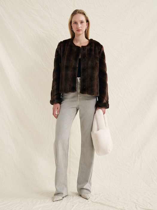Prelude Eco Fur Coat [Brown]
