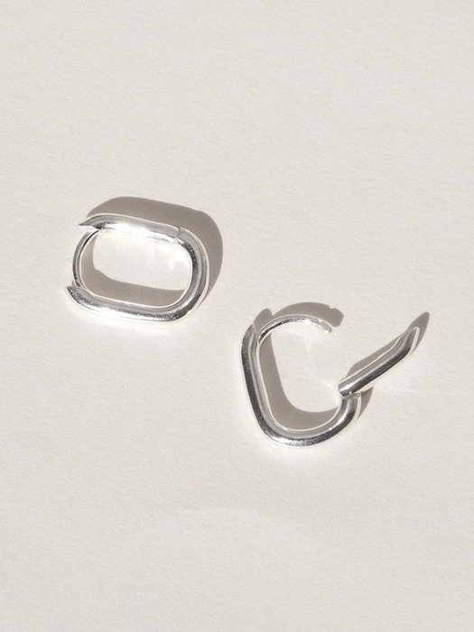 Square Round Earring (silver925)(2color)