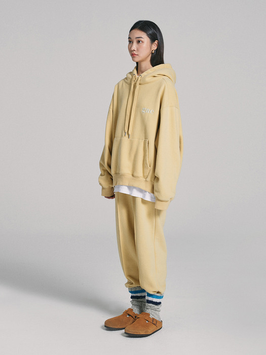 [SET UP] GAC LOGO JOGGER SET yellow (기모)