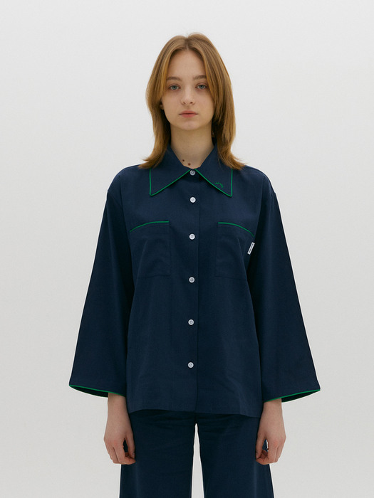 (Women) Essential PJ Shirts Navy