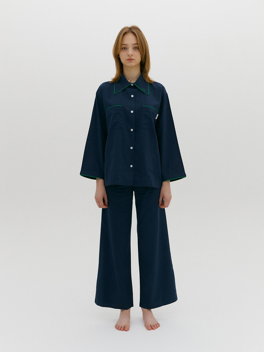 (Women) Essential PJ Shirts Navy