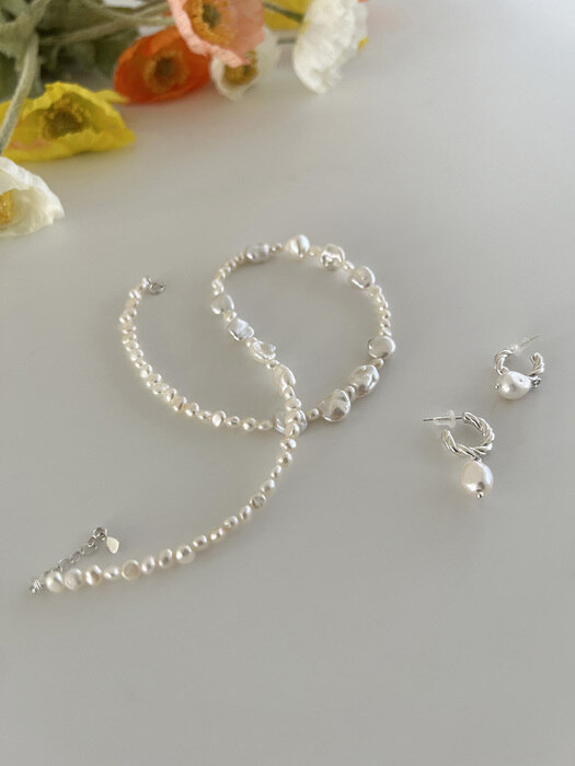 [925silver] Amor pearl necklace