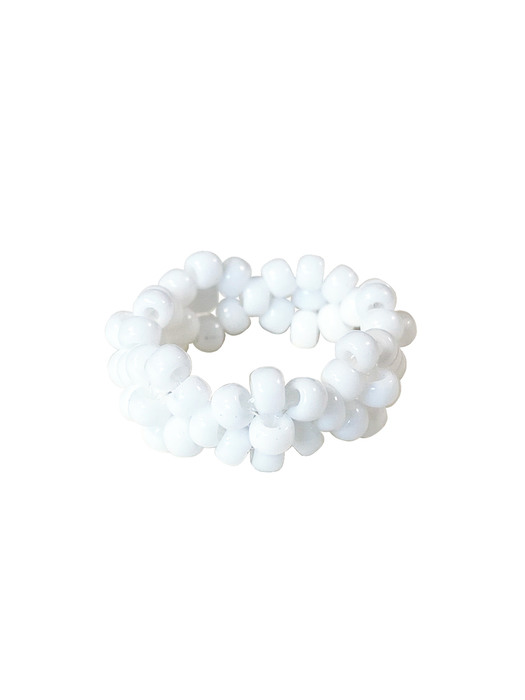 White Flowers Beads Ring 비즈반지