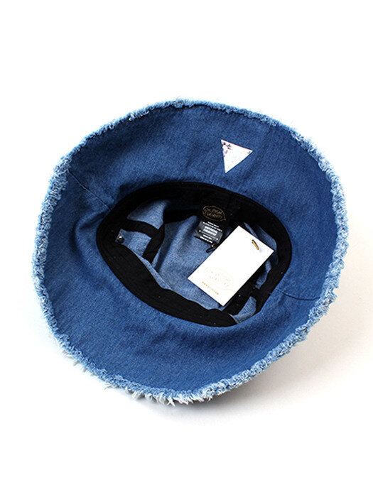 Side Thunder Denim Vintage Over Bucket Hat 버킷햇