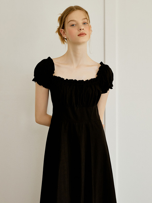 Babydoll long dress (black)