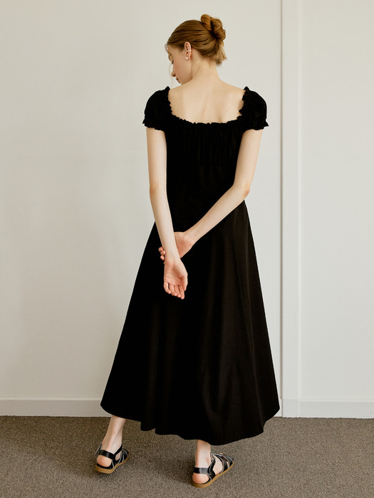 Babydoll long dress (black)