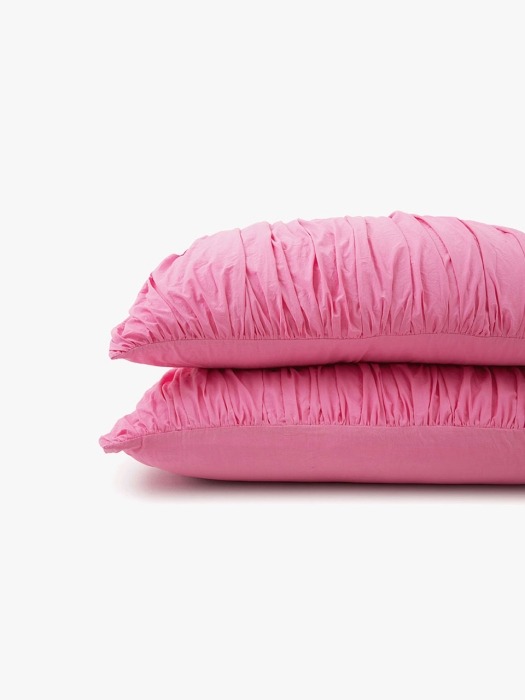 Big waves pillowcase - pink