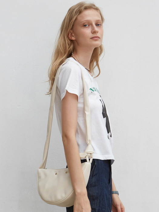 SHOULDER HALF MOON BAG_CREAM