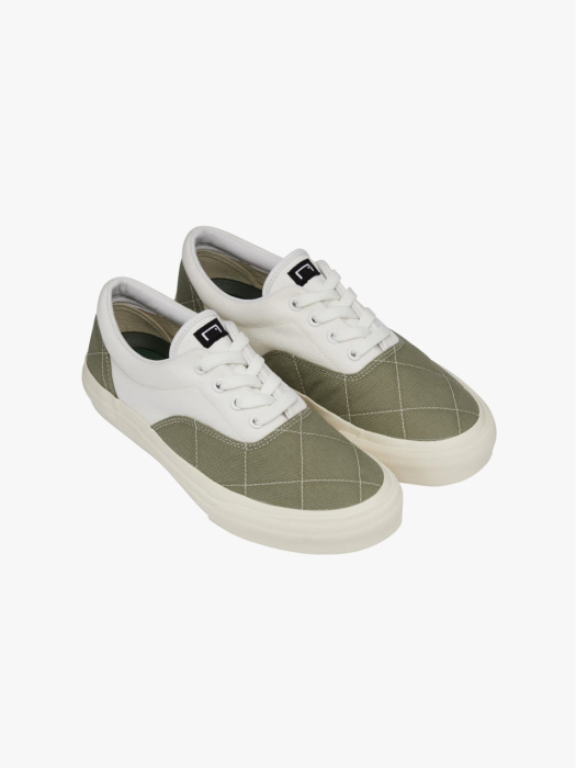 QUILTED CLASSIC SNEAKERS-WHITE/KHAKI